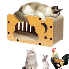 21.7x11.8x11.8 inch Cardboard Cat Scratcher House for Indoor Cats to Rest