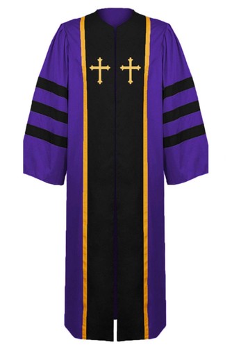 Hainnum Men’s Pastor Gown Clergy Pulpit Robe Christian Priest Long Robes Hall...