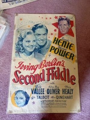 Vintage Movie Poster 1 SH ''Second Fiddle'' 1939 Irving Berlin Tyrone Power