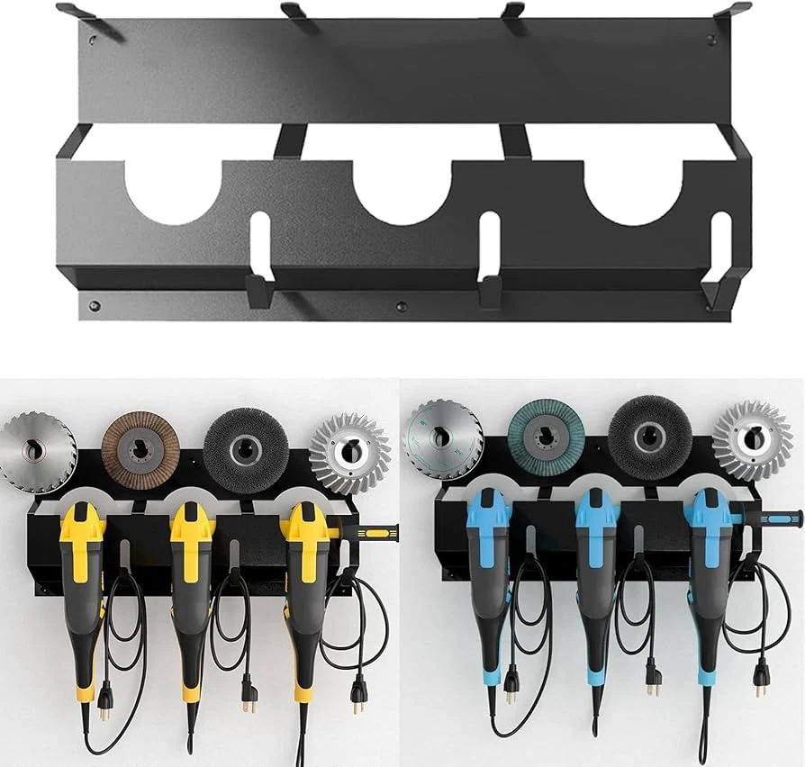 Winkelschleifer-Halter, Wandhalterung, Stahl, Winkelschleifer-Ständer, Elektrow - Bild 3 von 4