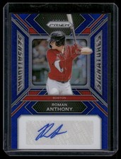 2024 Panini Prizm #SS-RA Roman Anthony Sensational Signatures Blue Prizms #/49