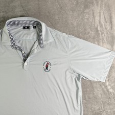 124th US Open Pinehurst FootJoy Golf Polo Shirt Mens Large Light Blue