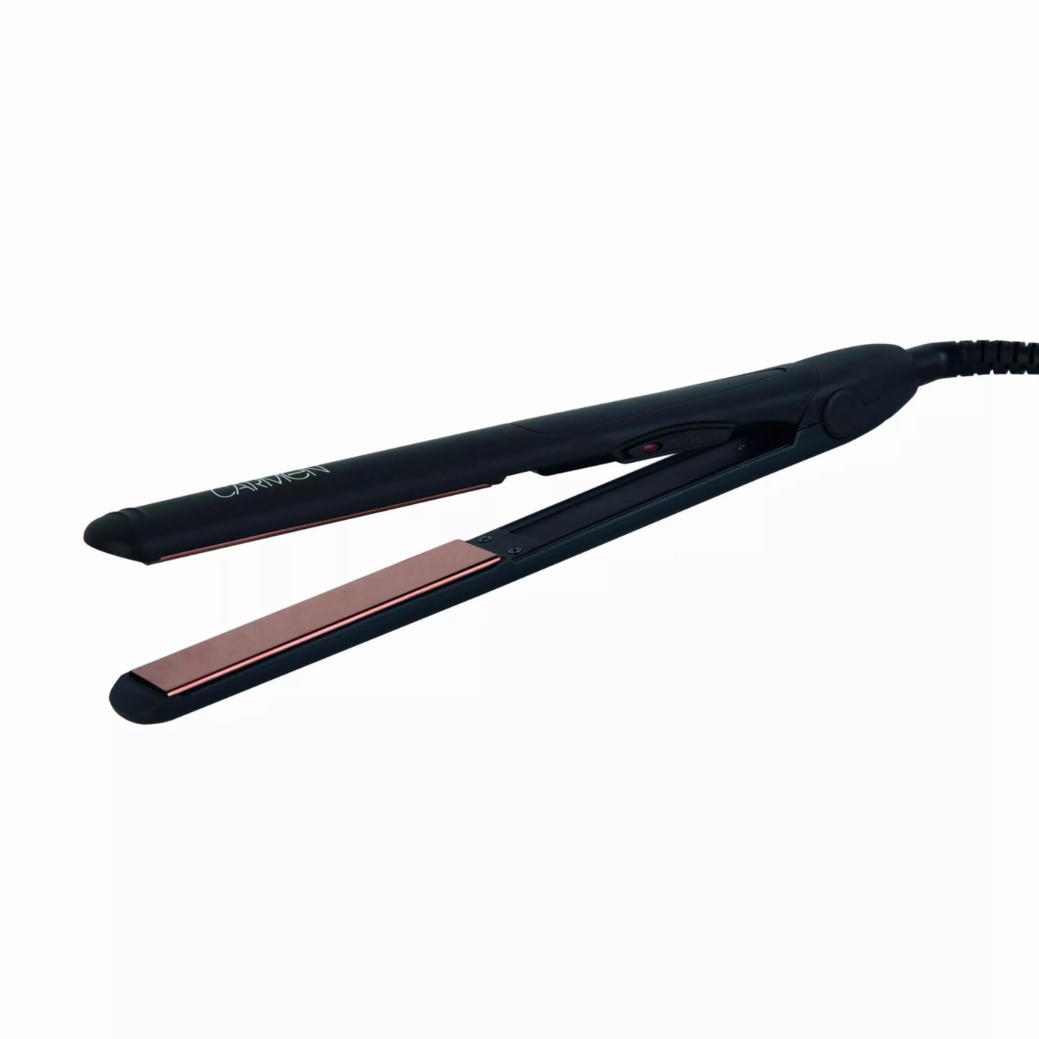 Carmen Noir Hair Straightener Ceramic Plates Anti-Tangle 360 Swivel Cord Black