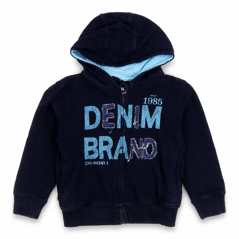 Losan Boys Full Zip Hoodie Size 4 Years UK '' Blue Denim Brand Long Sleeve