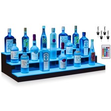   BarUSA  Lighted Bar Shelf Display Liquor Bottle Alcohol Whiskey Shelves Rac...