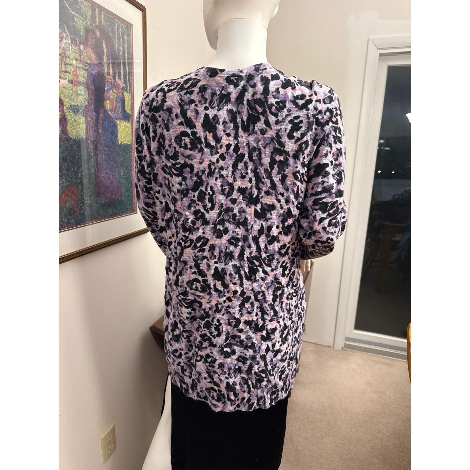 Torrid Leopard Print Purple Button Front Cardigan… - image 5