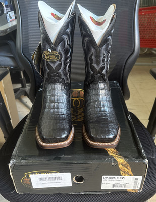 Pick Size - Dan Post DP4805 Mens Kingsly Caiman Square Toe Black Cowboy Boot