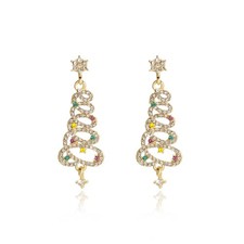 Christmas Snowflake Earrings for Women Sparkly CZ Winter Snowflake Pearl Tr - 03
