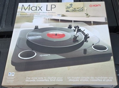 ION Audio Max LP   Vinyl Record Player / Turntable with Built In Speakers USB...