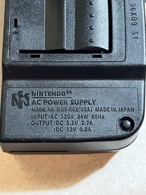 Vtg Nintendo 64 N64 NUS-001 (USA) Console CONTROL DECK w/charger NUS-002 (USA)