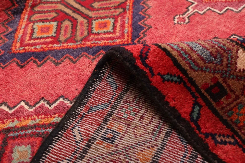 Alfombra de corredor tradicional oriental vintage anudada a mano de 3'7" x 9'4" Foto 4 de 4