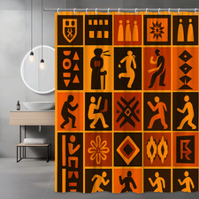 Colorful Abstract Shower Curtain for Modern Home Decor