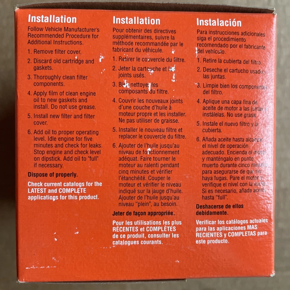 Filtro de aceite para moto Fram CH6013 reemplaza Kawasaki 16099-002 KZ900 1000 KZ1300  Foto 3 de 3