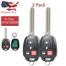 2 For 2012 2013 2014 Toyota Camry Remote Control Key Fob 4b Hyq12bdm G Chip 2 For 2012 2013 2014 Toyota Camry Remote Control Key Fob 4b Hyq12bdm G Chip