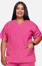 Unisex Scrub Set, Shocking Pink