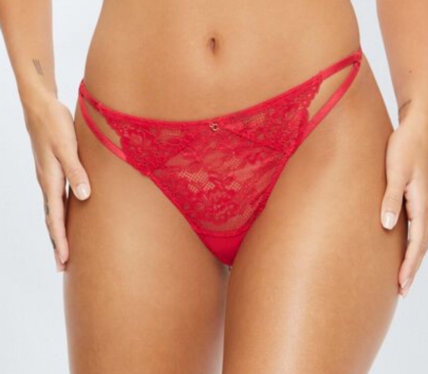 Ann Summers -Sexy Lace String Crotchless  - Thong Size 18 New