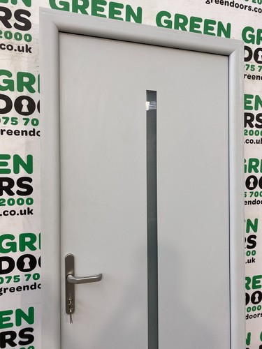 QUADRUPLE GLAZED FRONT DOOR ALUMINIUM GREY EXTERNAL METAL EXTERIOR NEW MODERN - Picture 7 of 24