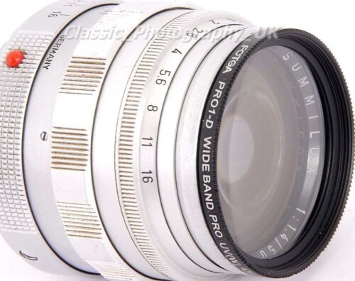 SUMMILUX 1.4/50mm E43 Nikkor-S.C 1:1,4 f=5cm fit FOTGA 43mm Slim Band UV Filter - Picture 4 of 7