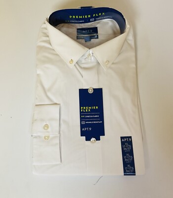 Men's APT . 9 Premier Flex Dress Shirt. Slim Fit Stretch Fabric/Collar. 17-17.5 | eBay Men's APT . 9 Premier Flex Dress Shirt. Slim Fit Stretch Fabric/Collar. 17-17.5 | eBay