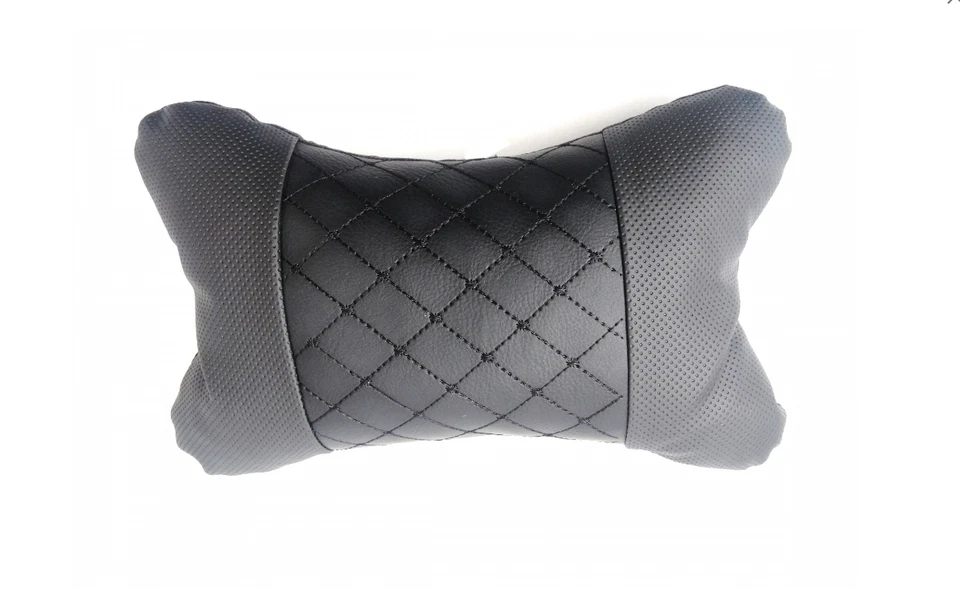 Coussin De Soutien Pour Le Cou Universel Pour Siège De Voiture 2X HQ En Cuir PU - Photo 3/4