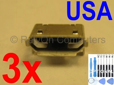 3X Micro USB Charging Sync Port for Epik HighQ ELT0704H 8" Kids Learning Tablet