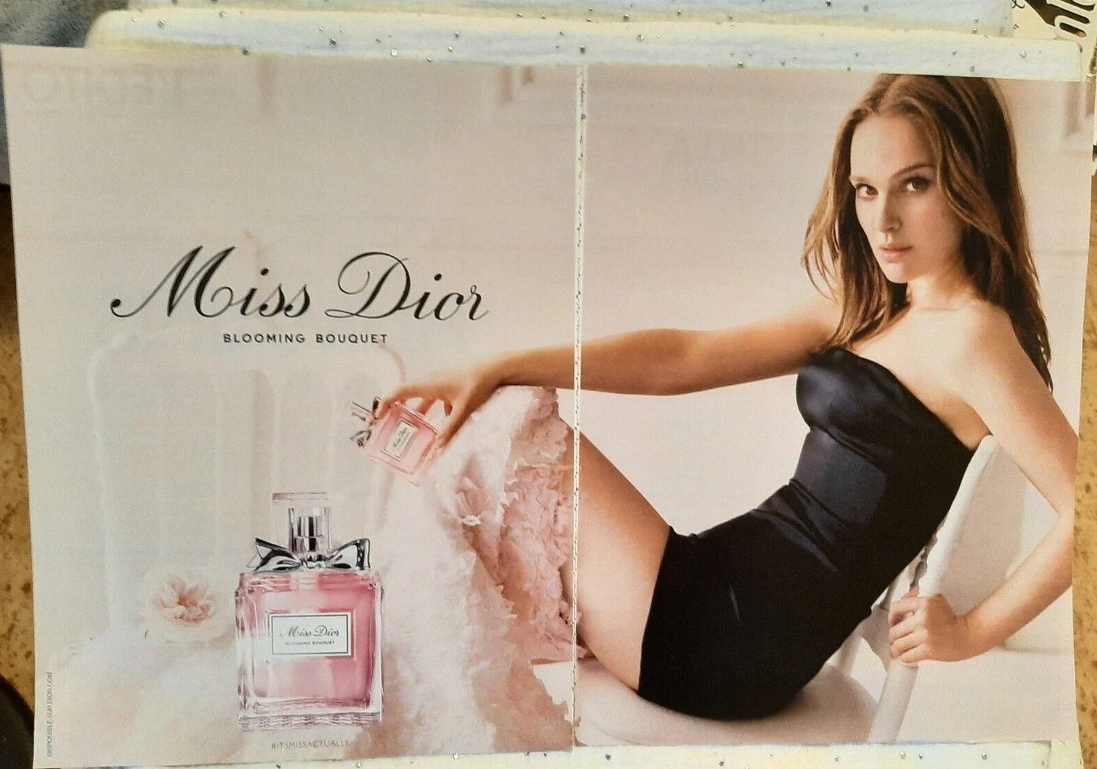 Publicité papier Parfum. Perfume Ad C. Dior Miss Dior Blooming Bouquet de 2016
