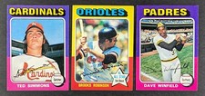 1975 Topps Baseball Star Lot 3 Cards Dave Winfield Brooks Robinson