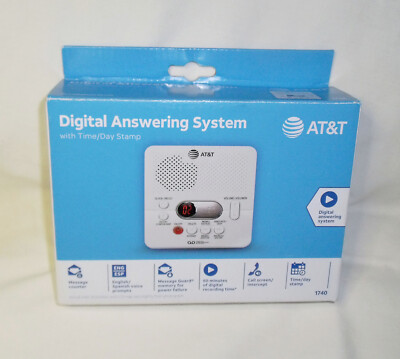 AT&T Digital Answering Machine System 1740 With Time/Day Stamp (new ...