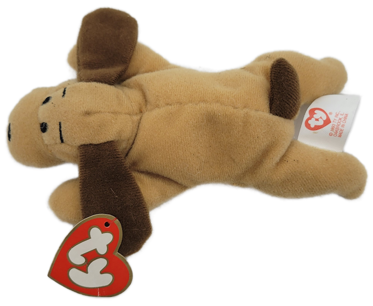 【希少ディティール】USA製 90s soffee ヘビーウェイトフーディ McDonald's Happy Meal Toy 1998 TY Teenie Beanie Babies #9 Bones