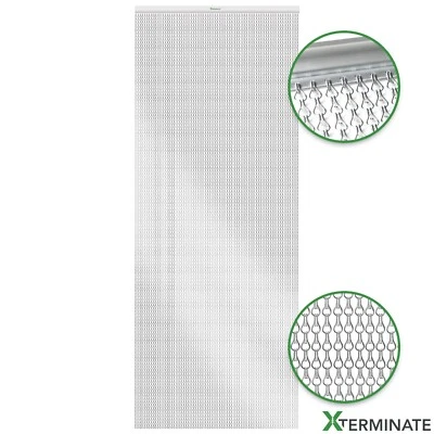 Aluminium Door Fly Screen Metal Chain Curtain Blind Commercial Xterminate