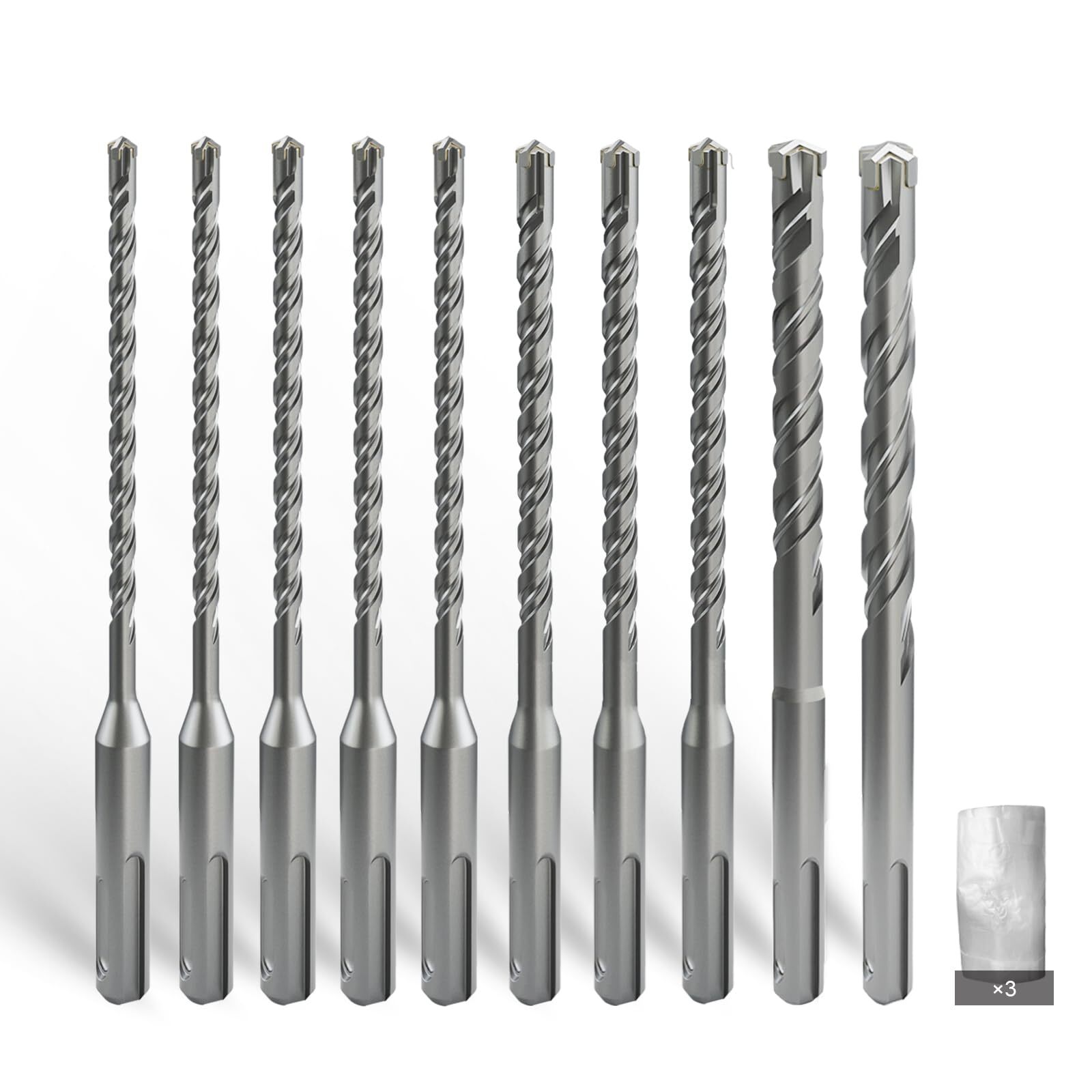Offerta Punte Trapano SDS Plus CSOOM | 9 Pezzi Muro e Cemento