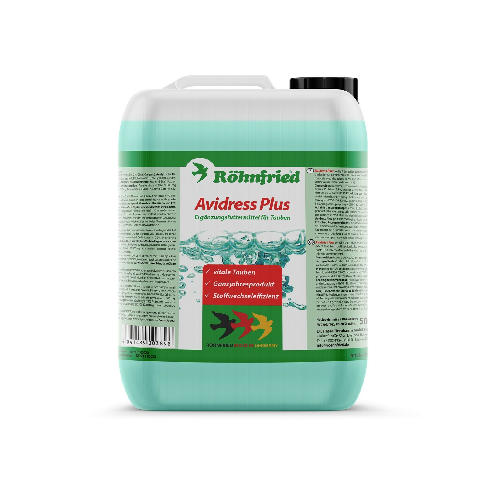 Röhnfried Avidress Plus 5L (Stoffwechseleffizienz - geeignet für Tauben)