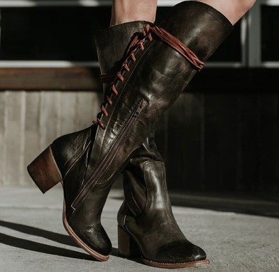FREEBIRD Cosmo Black Leather Lace Up 