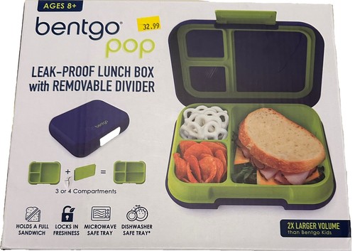 Bentgo Pop auslaufsichere Brotdose im Bento-Stil mit abnehmbarem Trenner - 3,4 Tassen - N...