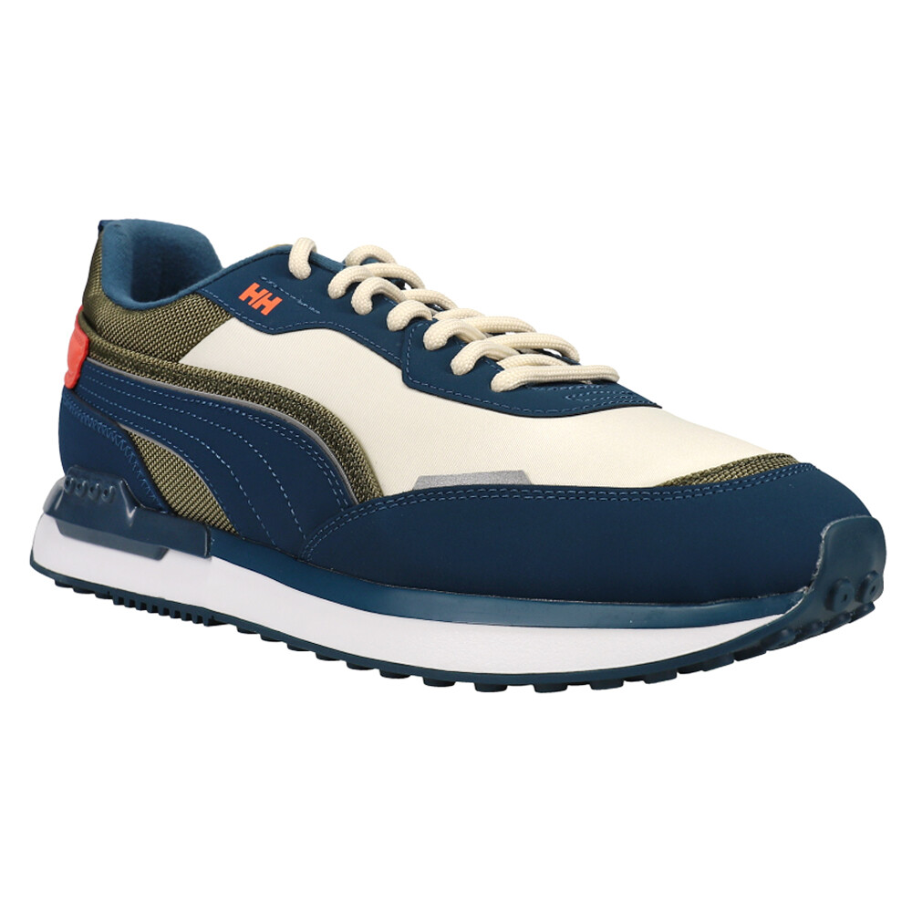 PUMA City Rider Lace Up Mens Blue Sneakers Casual Shoes