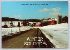 Winter Snow A Farm in Rural America Myerstown Pennsylvania Postcard