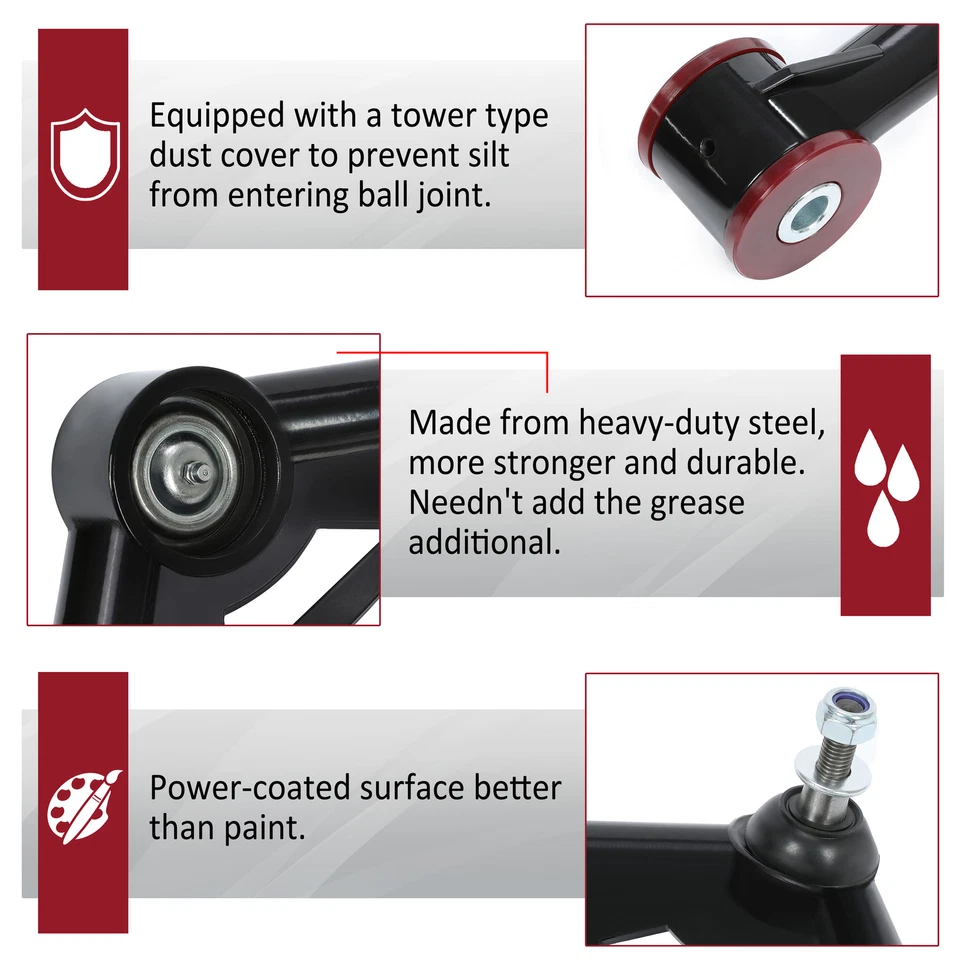 2-4" Lift Upper Control Arm For 2001-2010 Chevy Silverado GMC Sierra 2500 3500HD - Image 2 of 4