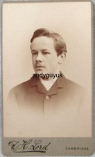CDV HANDSOME YOUNG MAN BY LORD CAMBRIDGE DAPPER SMART DARK HAIR ANTIQUE PHOTO