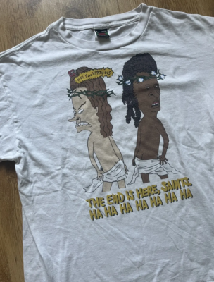 Denim Tears / Saint Mxxxxxx Beavis Butthead JESUS T shirt (L) | eBay