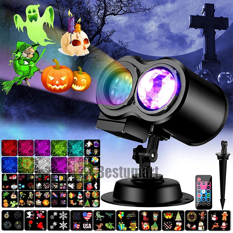 Christmas Lights Projector LED Laser Outdoor Landscape Halloween Xmas Move Lamp  - Image 3 of 4