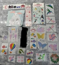 1980’s Vintage Mrs. Grossman's Large Lot stickers Variety Rare Opal Iridescent