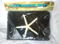 Coastal  Decorative Fish Net Genuine Recycled Beach  Craft  Decor Starfish New 