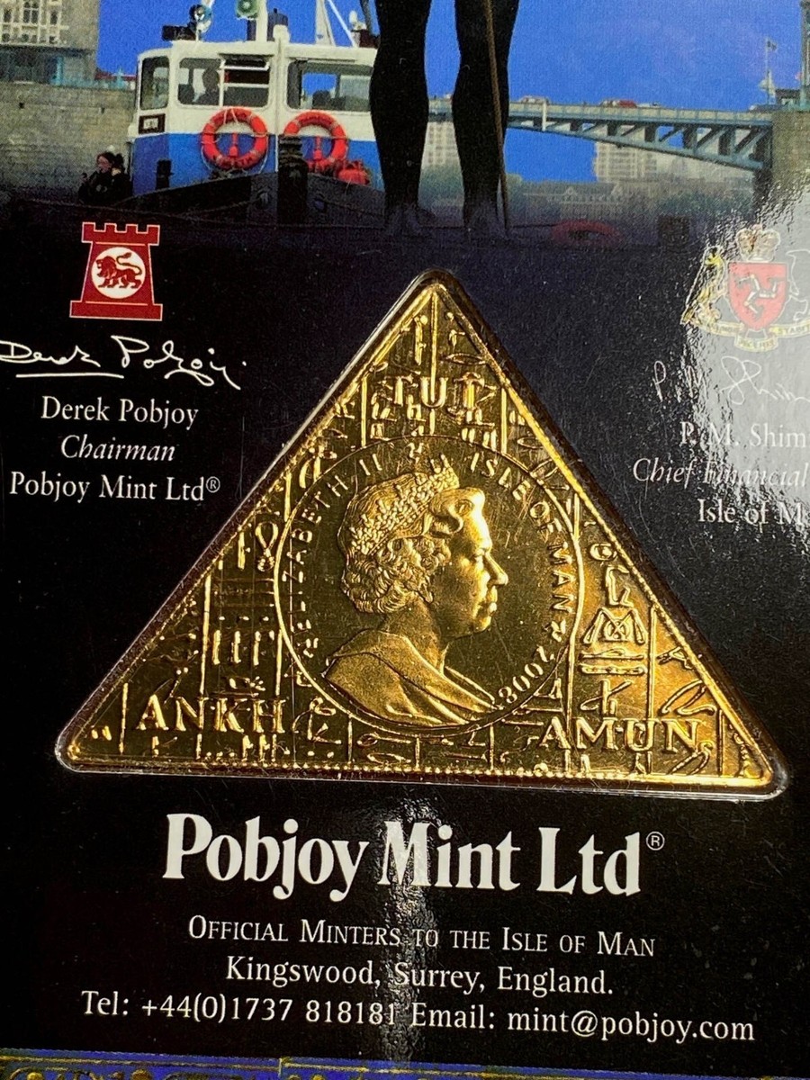 2008 ISLE OF MAN 1 CROWN PROOF-LK TUTANKHAMUN KING TUT POBJOY