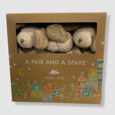 $45 Angel Dear Three of a Kind Security Blanket Puppy 3-Piece Set