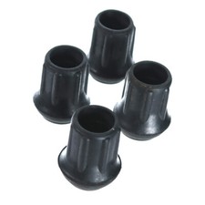 4pc 5/8" BLACK RUBBER CANE TIPS CHAIR BOTTOMS