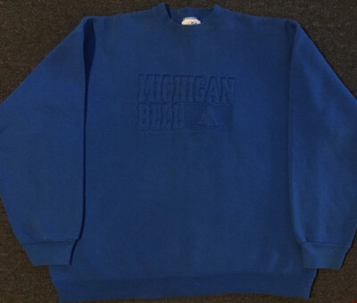 Vtg 90s Michigan Bell Faded Sweatshirt XL Tech Cell Flip Phone Grunge Apple 80s