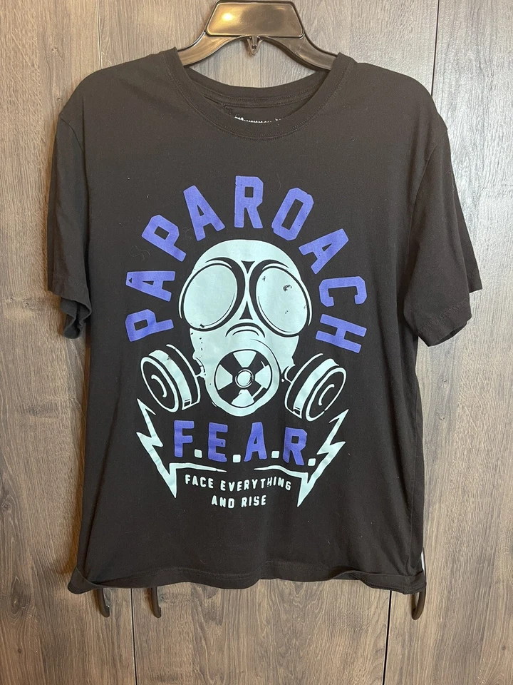 Papa Roach F.E.A.R. Face Everything And Rise Tour T Shirt - Adult Medium Black - Image 3 of 4