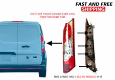 Fits 2014 2020 Rear Tail Light Lens Right Passenger Ford Transit Connect Fits 2014 2020 Rear Tail Light Lens Right Passenger Ford Transit Connect
