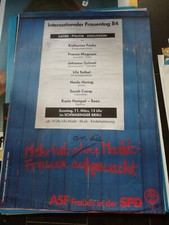 Plakat SPD Internationaler Frauentag 1984 ASF Original DIN A0 Top!