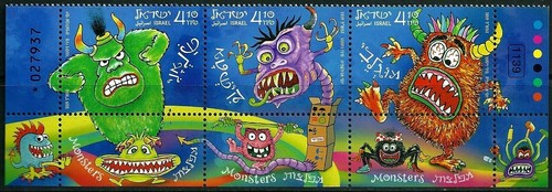 ISRAEL 2019 Stamps + BULLETIN + FDC MONSTERS MNH (Very Nice) XF - Picture 2 of 4